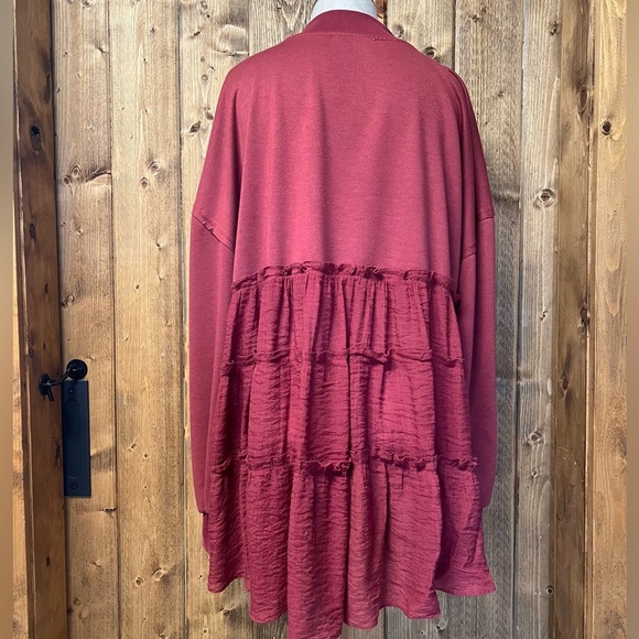 Jade by Jane 2X Ruffle High Low Long Sleeve Shirt Sweatshirt Romantic Cottage - Picture 5 of 8